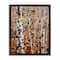 Stupell Industries Autumn Birch Trees Abstract Leaves Floater Framed Art